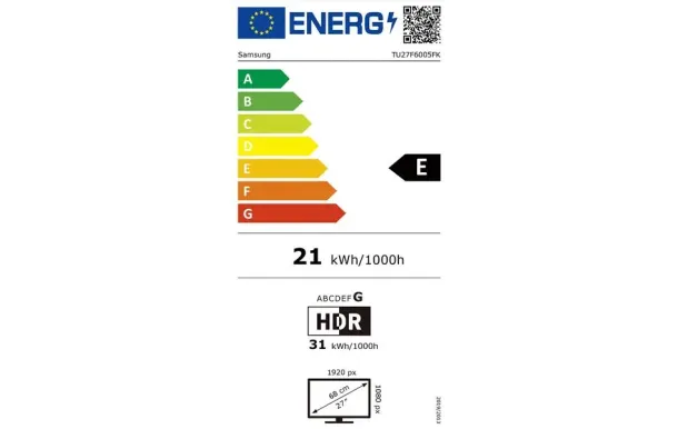 SAMSUNG Téléviseur FHD SAMSU TU27F6005FKXXC